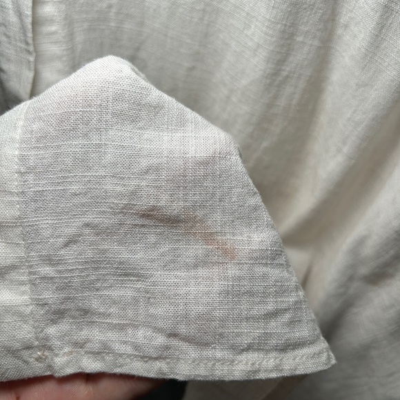 Linen Cream Button-Up Top - Picture 8 of 14